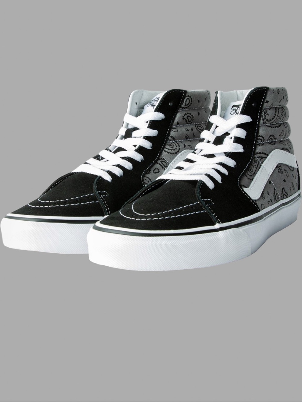 Men’s Ski-Hi Vans Classic Skate Shoe in Black & Gray Size 8.5